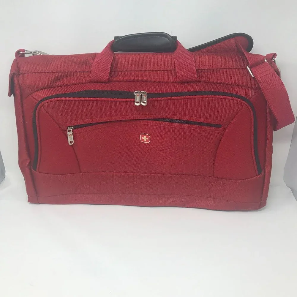 Red Swiss Gear by Wenger Canvas Travel Garment Suit Bag